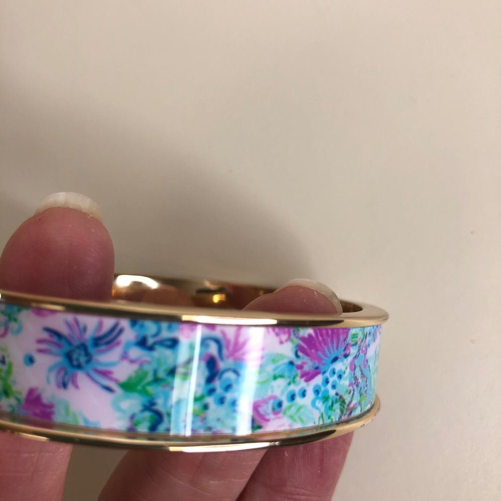 Lilly Pulitizer Bangle Bracelet Photodome Madevilla Baby Magnetic Valentine Gift - Picture 9 of 12